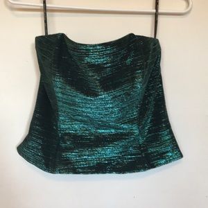 Structured shimmery tube top